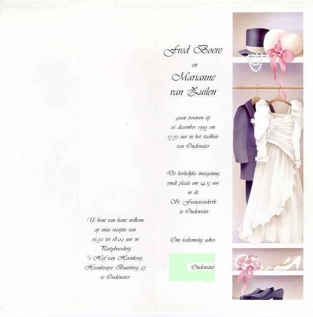 Trouwkaart - Weddingcard