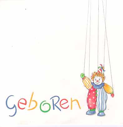 Voorkant geboortekaartje - Front side birthcard