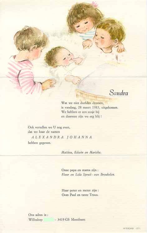 Geboortekaartje - Birthcard
