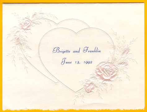 Voorkant trouwkaart - Front side weddingcard