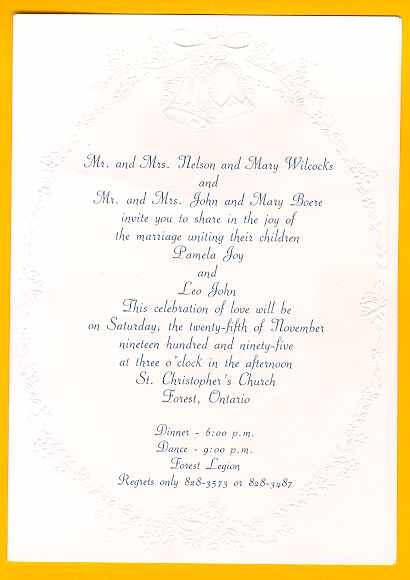 De huwelijksaankondiging - The wedding announcement